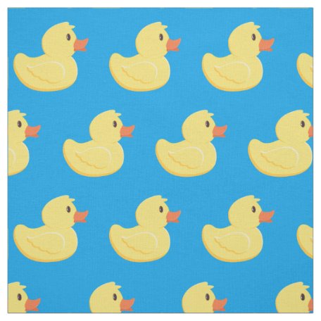 Rubber Ducky Cute Bathroom Kids Fabric | Zazzle.com