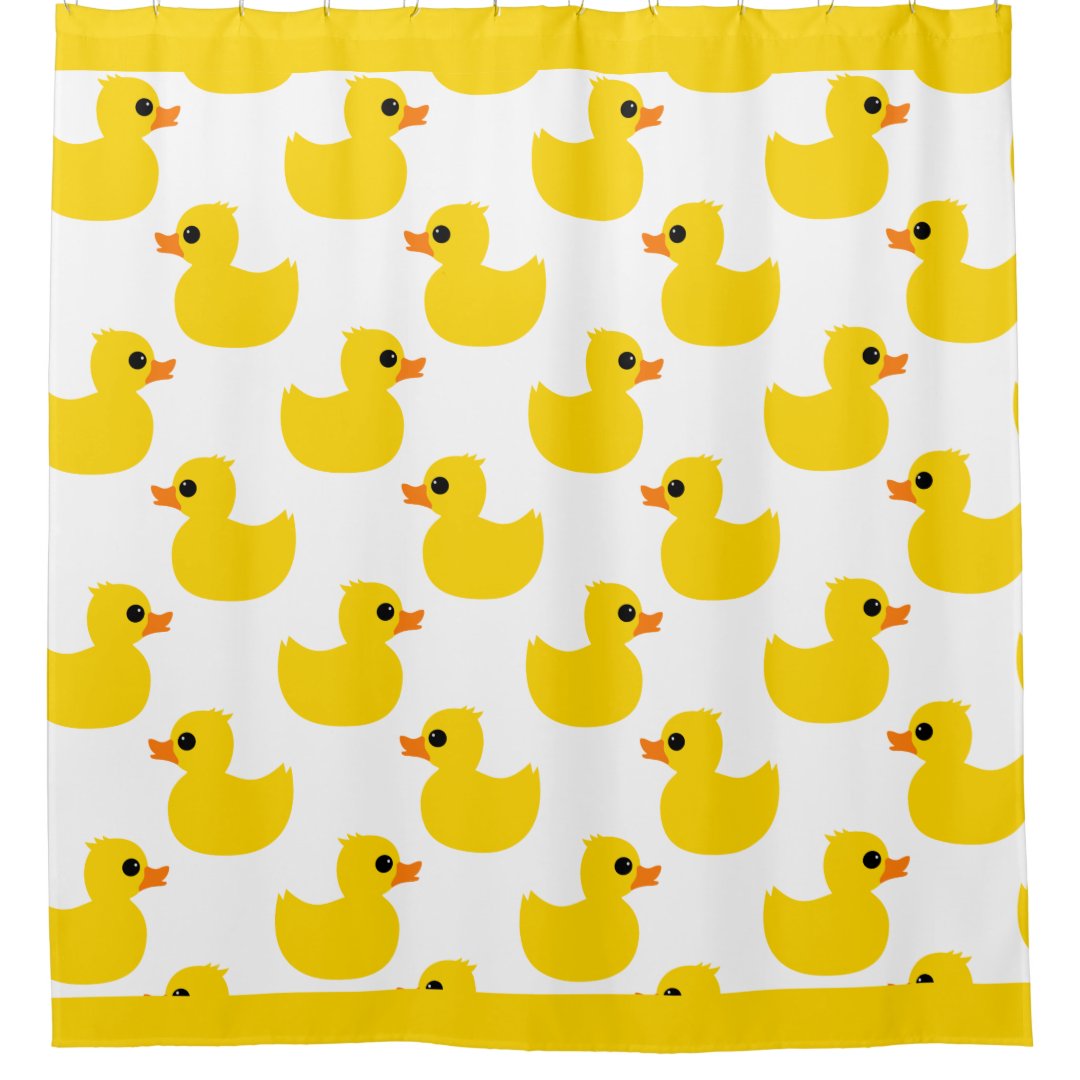 Rubber Ducky Design Shower Curtain | Zazzle