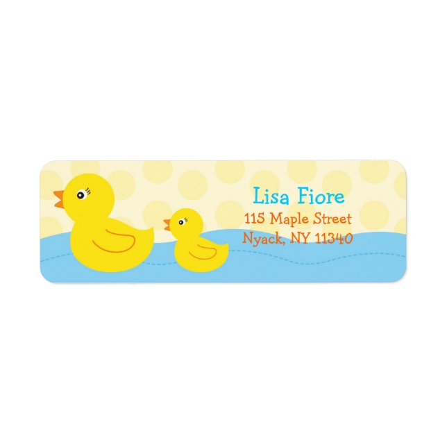 Rubber Ducky Duck Address Labels (Front)