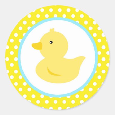 Rubber Ducky Duck Favor Stickers
