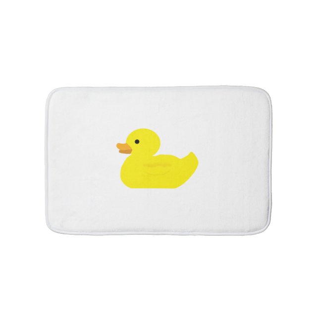 Rubber Ducky Duck Illustration Bath Mat (Front)