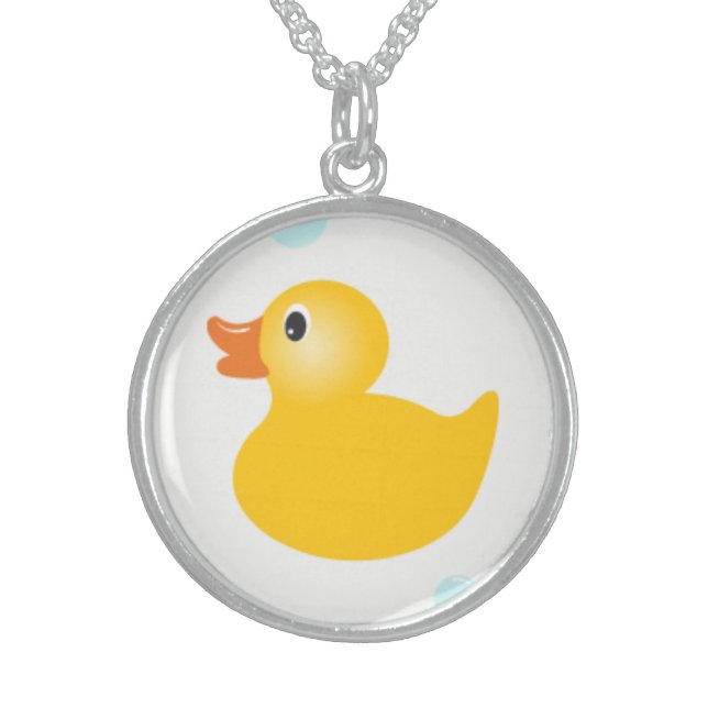 rubber ducky duck jewelry necklace (Front)