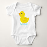 Rubber Ducky Duck Personalized Baby T-shirt Baby Bodysuit at Zazzle