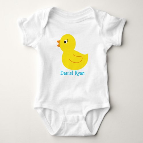 Rubber Ducky Duck Personalized Baby T_Shirt Baby Bodysuit