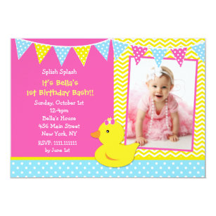 duck birthday invitations zazzle