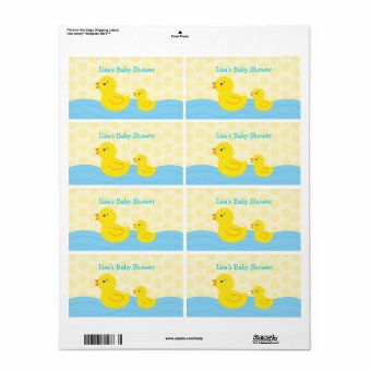 Rubber Ducky Duck Water Bottle Stickers Labels | Zazzle