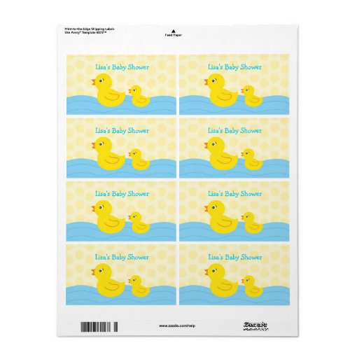 Rubber Ducky Duck Water Bottle Stickers Labels | Zazzle