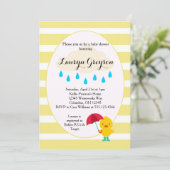 Rubber Ducky Duck Yellow Baby shower Invitation (Standing Front)