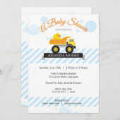 Rubber Ducky Dump Truck Baby Shower Invitation (Front/Back)