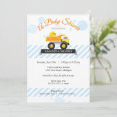 Rubber Ducky Dump Truck Baby Shower Invitation (Standing Front)