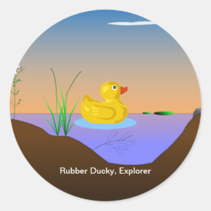 Rubber Ducky, Explorer Classic Round Sticker