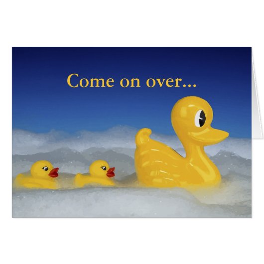 Rubber Ducky Family In Bath Cards (Front Horizontal)