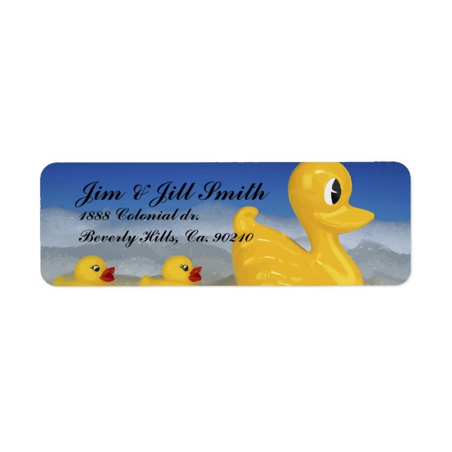 Rubber Ducky Family In Bath Set Label (Front)