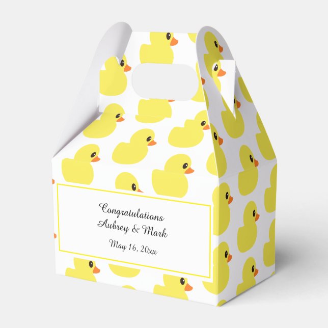 "Rubber Ducky" Gable Favor Box (Front Side)