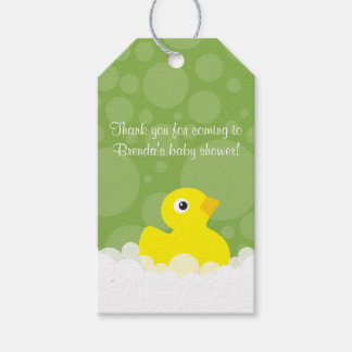 Rubber Ducky Gift Tag - Green