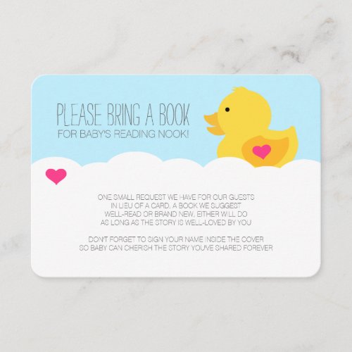 Rubber Ducky Girl Baby Shower Enclosure
