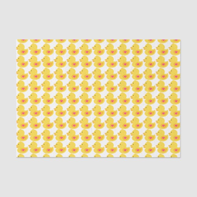 Rubber Ducky Girl Baby Shower Tissue Paper (Front)