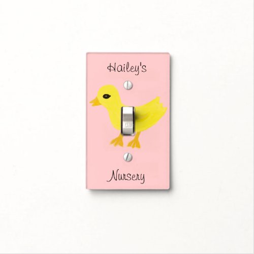 Rubber Ducky Girls Nursery Light Switch Cover