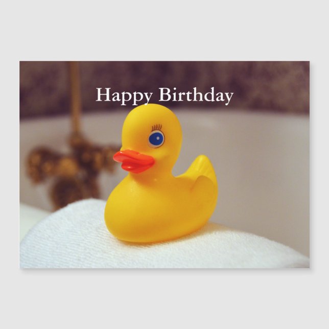 Rubber Ducky Happy Birthday Card (Front)
