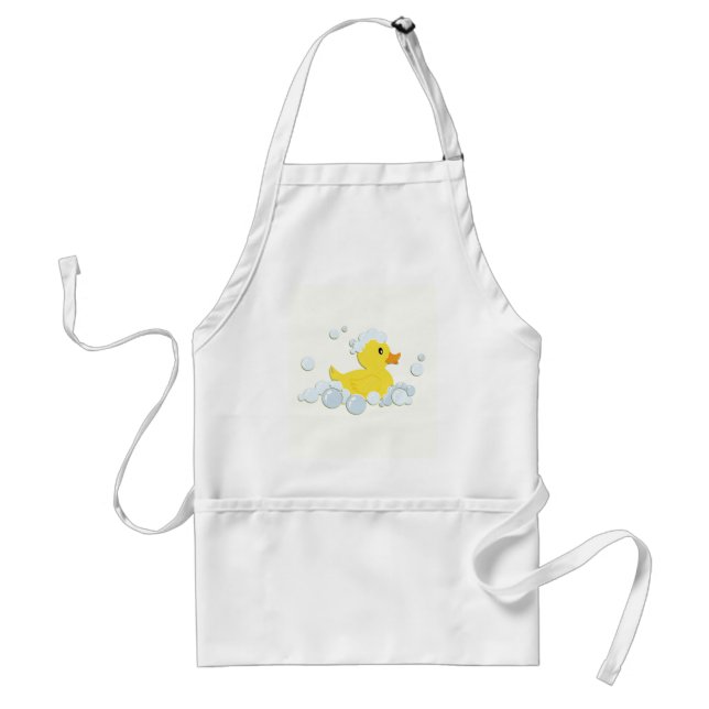 Rubber Ducky in Bubbles Adult Apron (Front)