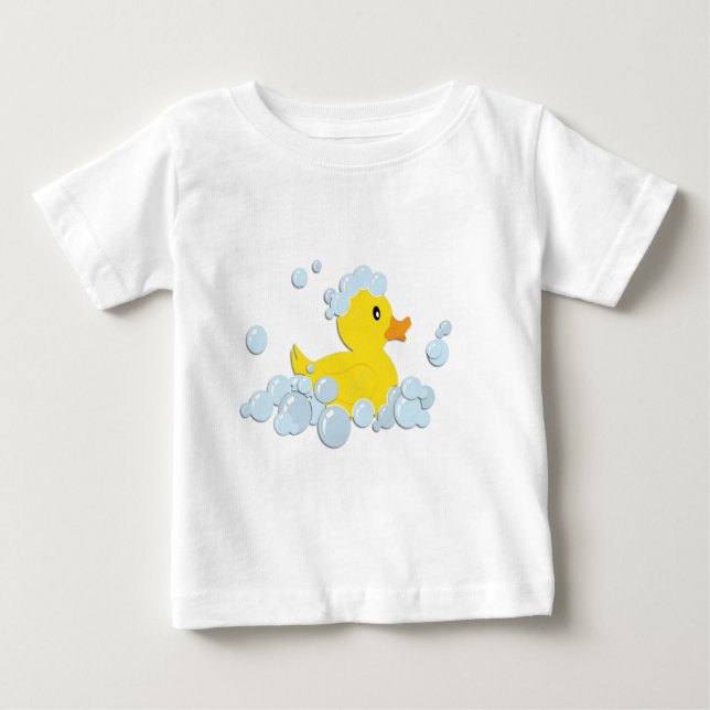 Rubber Ducky in Bubbles Baby T-Shirt (Front)