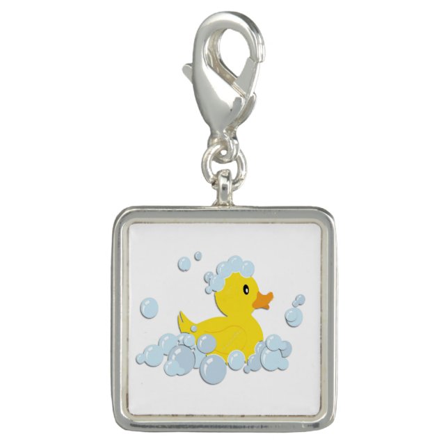 Rubber Ducky in Bubbles Charm (Front)