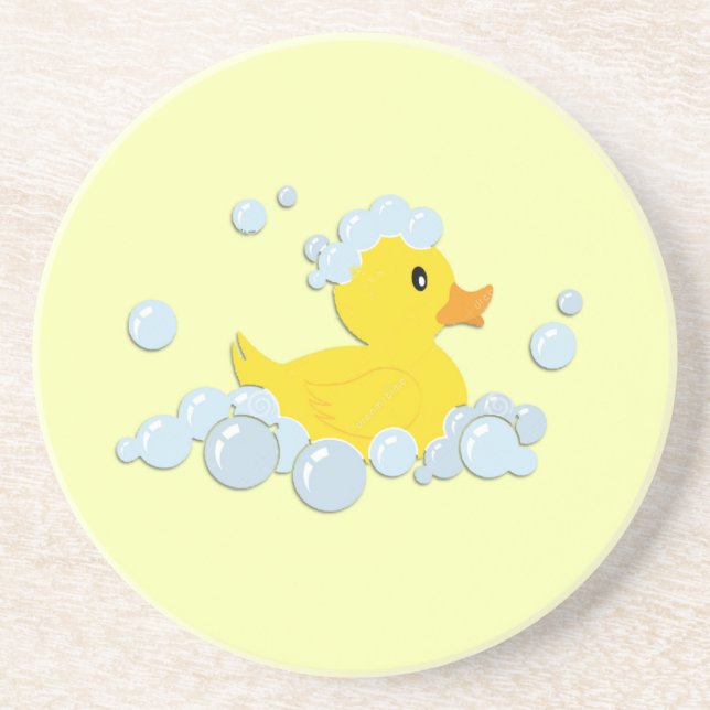 Rubber Ducky in Bubbles Coaster (Front)