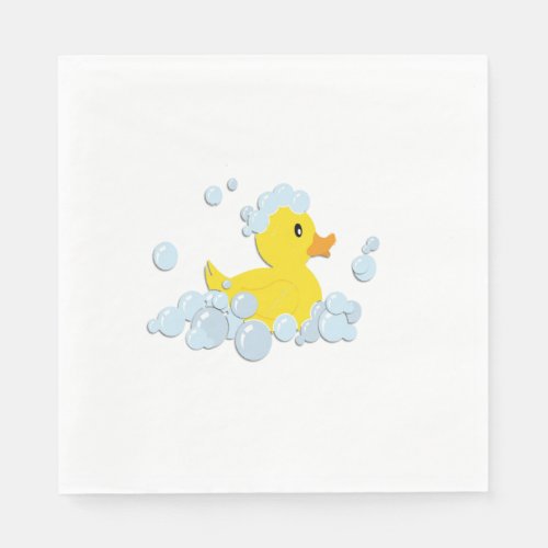 Rubber Ducky in Bubbles Paper Napkins