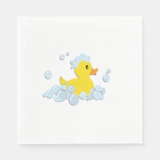 Rubber Ducky in Bubbles Standard Luncheon Napkin