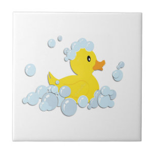 Rubber Ducky in Bubbles Tile