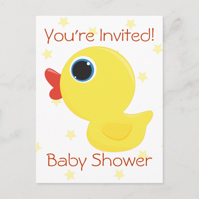 Rubber Ducky Invitation Postcard (Front)