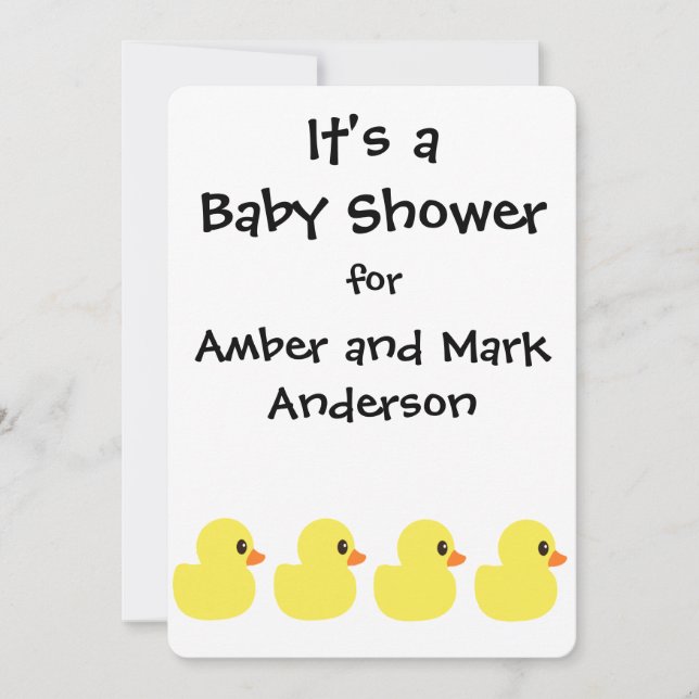 "Rubber Ducky" Invitations (Front)