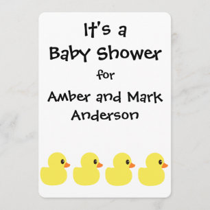 "Rubber Ducky" Invitations