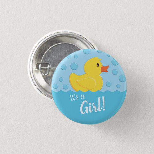 Rubber Ducky Its a Boy Button Pin Badge