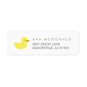 Rubber Ducky Label