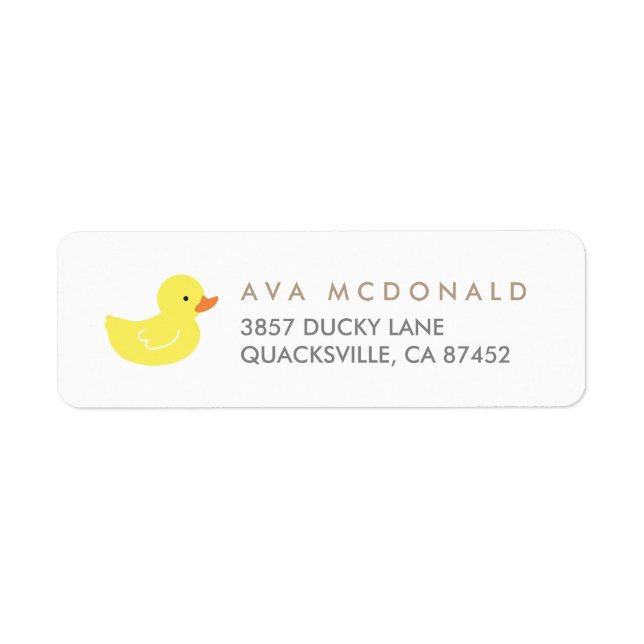 Rubber Ducky Label (Front)