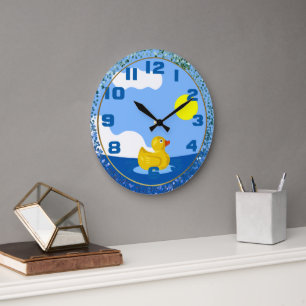 Rubber Ducky Large Clock