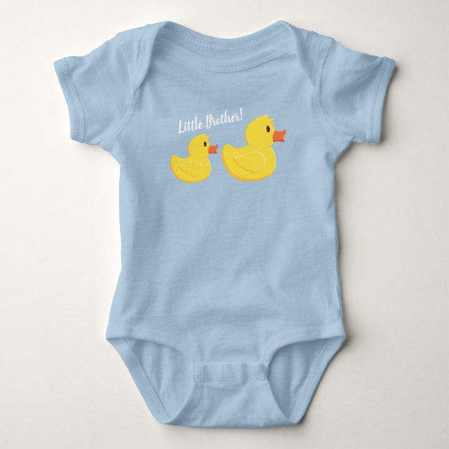 Rubber Ducky Little Brother Baby Bodysuit (Front)