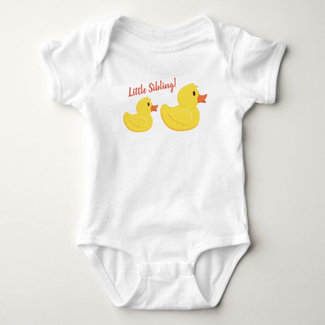 Rubber Ducky Little Sibling Baby Bodysuit (Front)