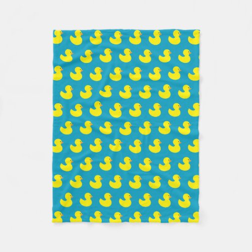 Rubber Ducky Pattern Fleece Blanket