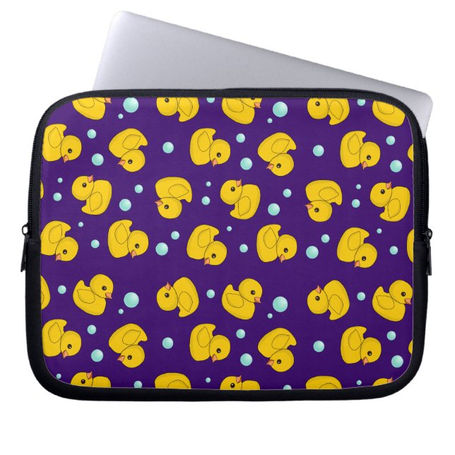Rubber Ducky Pattern Laptop Sleeve (Front)