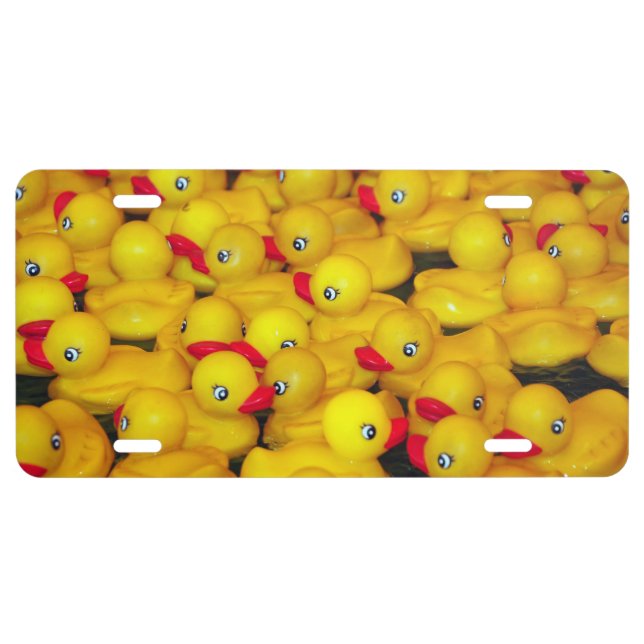 Rubber ducky pattern   license plate (Front)