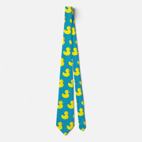 Rubber Ducky Pattern Novelty Neck Tie