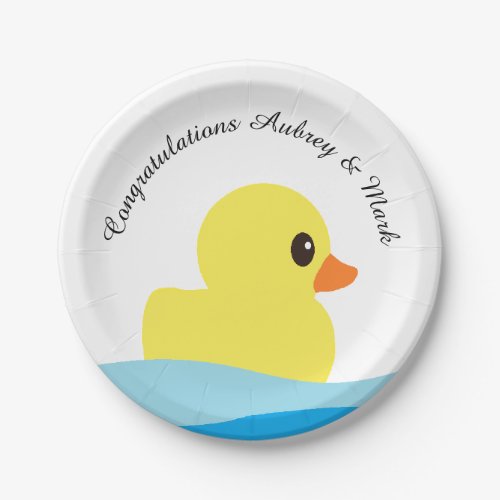 Rubber Ducky Personalized Paper Plates