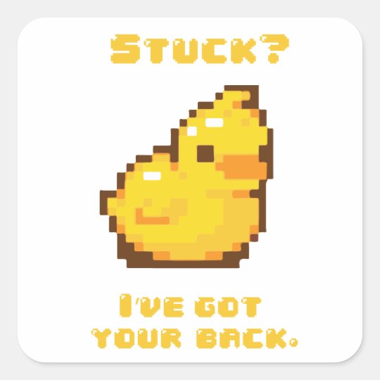 Rubber Ducky Programming Square Sticker