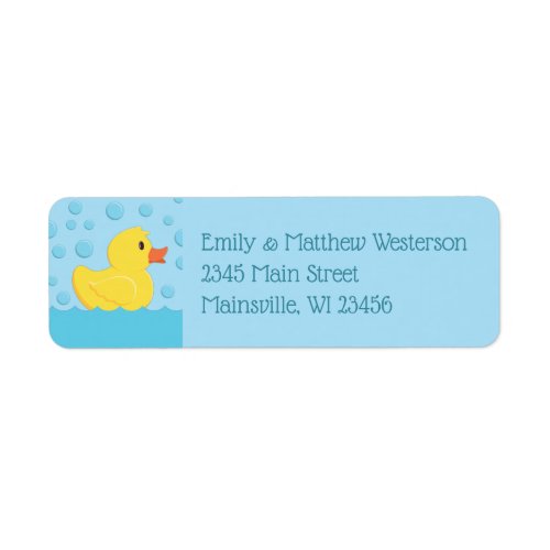 Rubber Ducky Return Address Sticker Labels