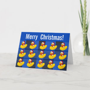Rubber Ducky Santa Merry Christmas Holiday Card