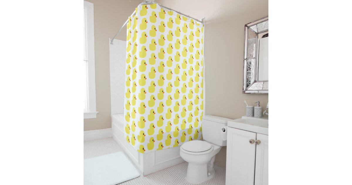 Rubber Ducky Shower Curtain Zazzle Com