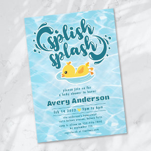 Rubber Ducky Splish Splash Baby Shower Invitation