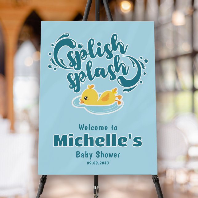 Rubber Ducky Splish Splash Baby Shower Welcome Foam Board (Creator Uploaded)